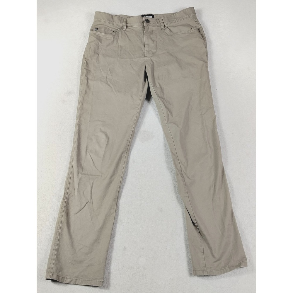 Linksoul Chino Pants Mens 34 Beige Stretch Golf Casual LS6168
